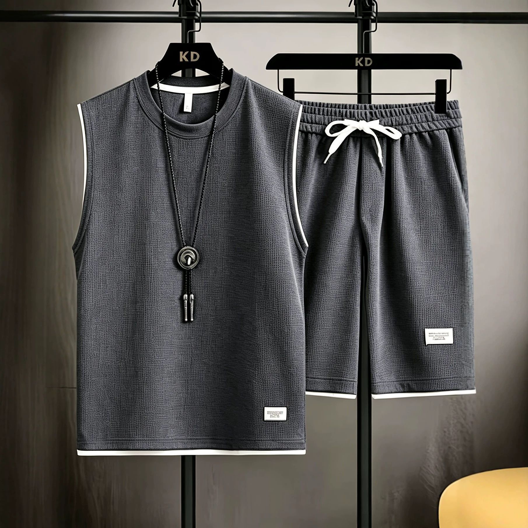 Mens Fashion Vest - Летний мужской комплект: высококачественный спортивный костюм