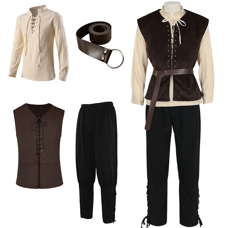 Mens Fashion Vest - Мужской костюм эпохи Возрождения на Хэллоуин,