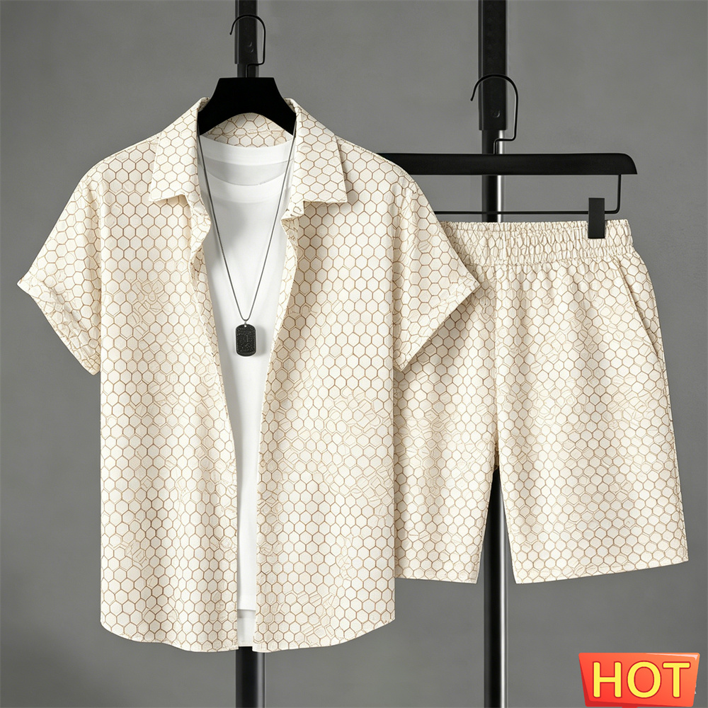 Men'S Fashion Course - Летний мужской комплект: рубашка и шорты,