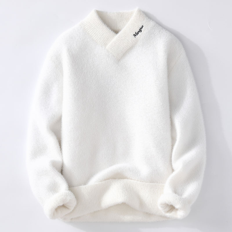 Men'S Fashion V Neck Sweater - Мужские свитера в корейском стиле, теплые