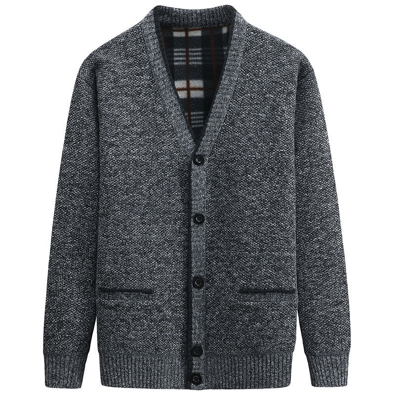 Men'S Fashion V Neck Sweater - Новинка, мужской кардиган, Осень-зима, толстый вязаный