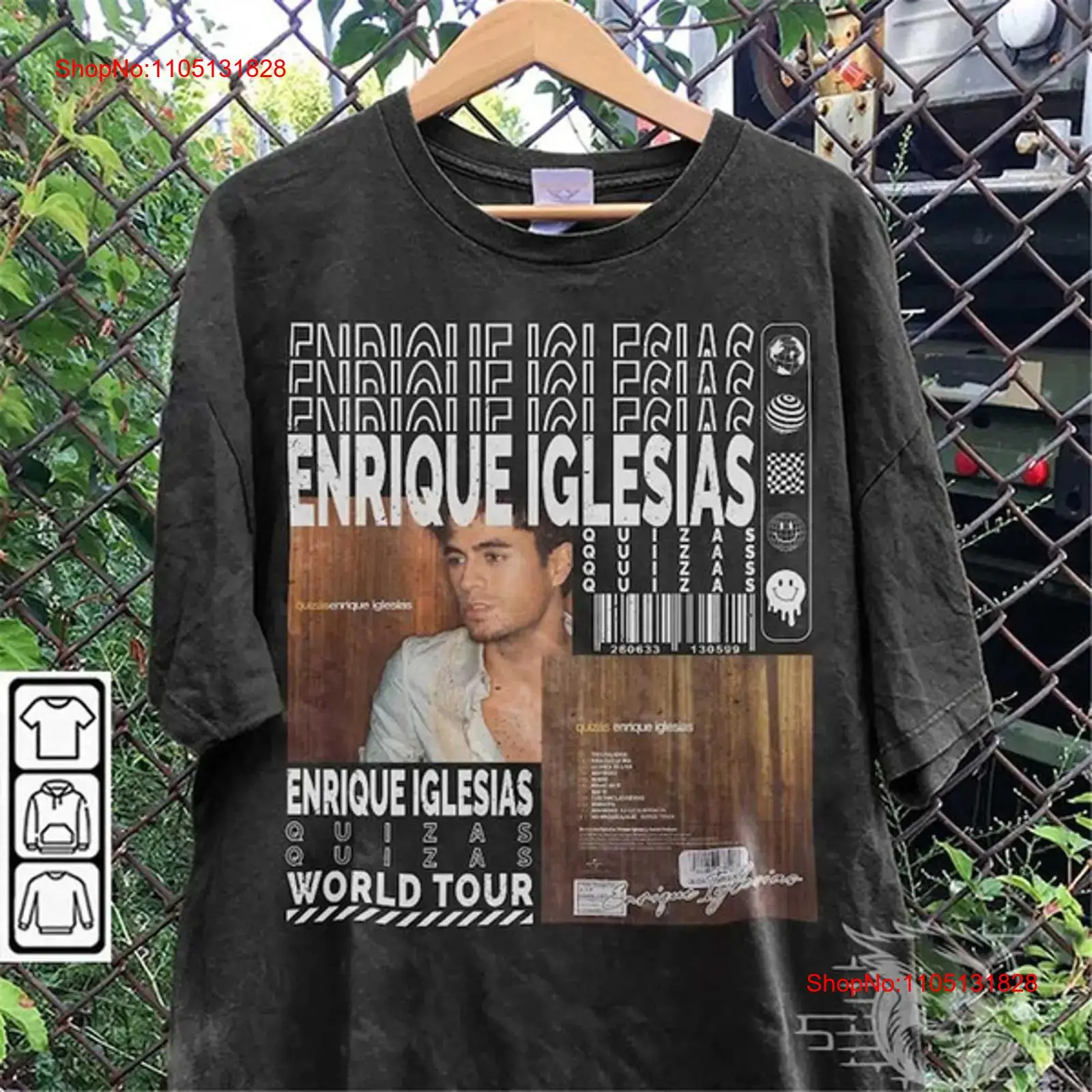 Men'S Fashion Quiz - Футболка Enrique Iglesias Music Y2K 90-х