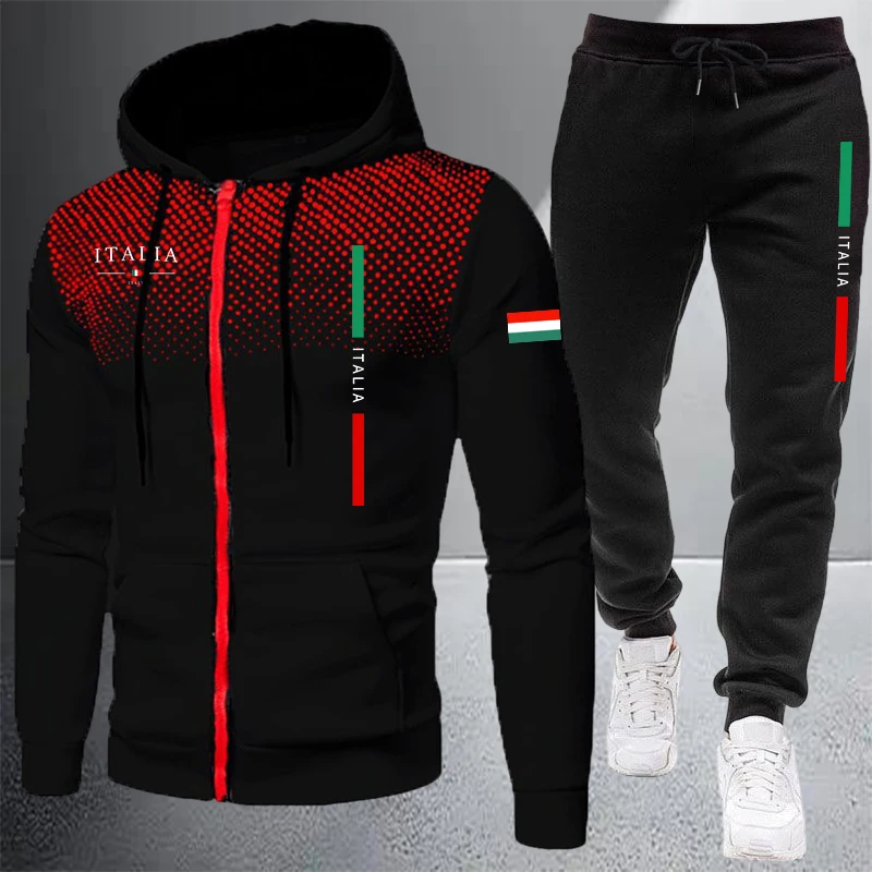 Мужской спортивный костюм: пов – обзор и цена Mens Fashion Zip Up