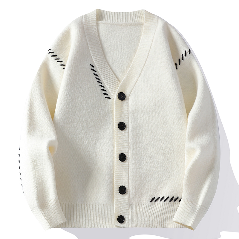 Мужской трикотажный кардиган с – обзор и цена Men'S Fashion V Neck Sweater
