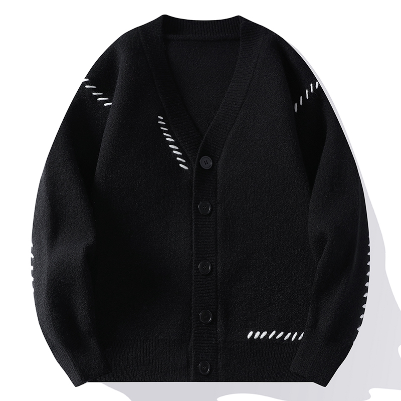 Мужской трикотажный кардиган с – обзор и цена Men'S Fashion V Neck Sweater
