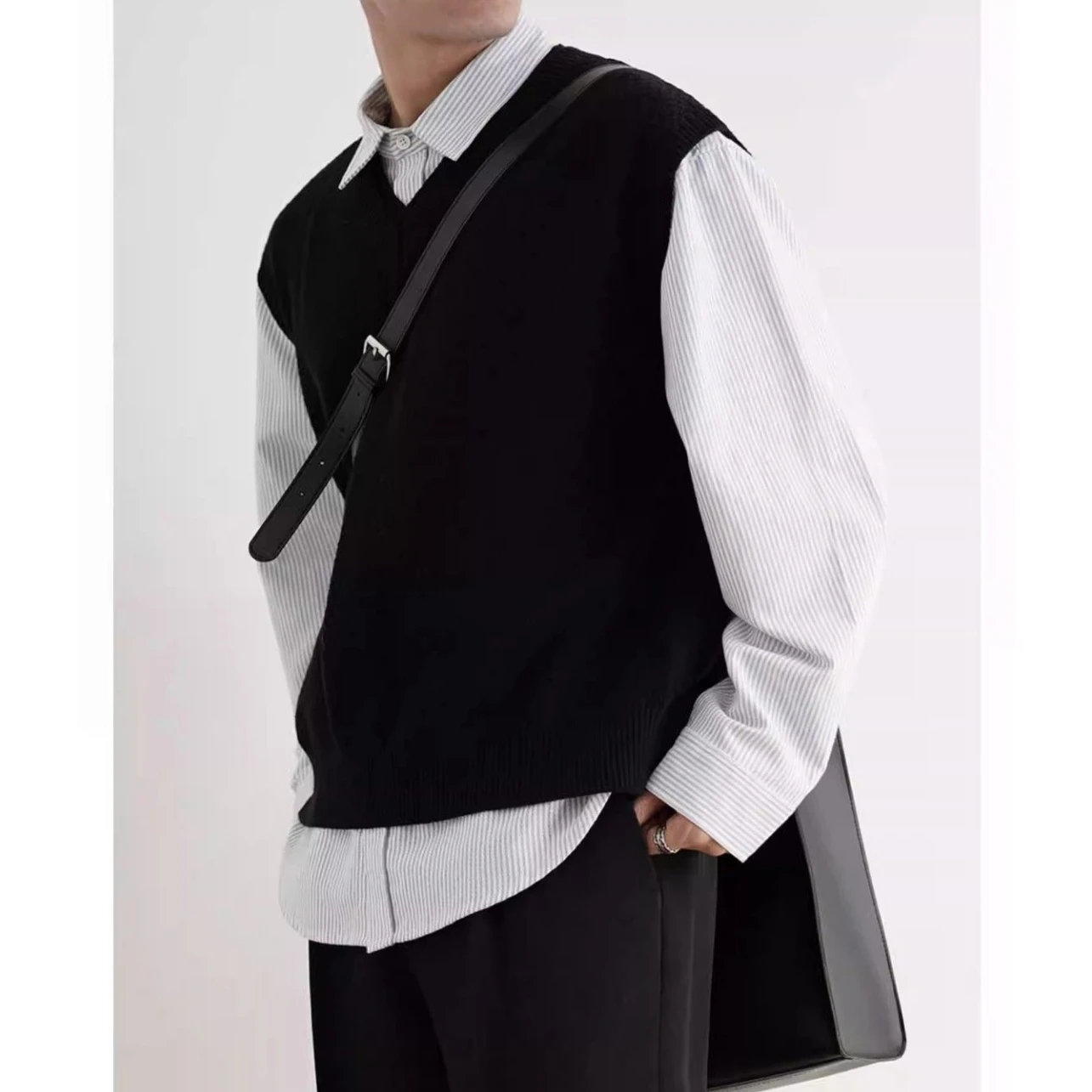 2024, ранняя осень, простой че – обзор и цена Men'S Fashion V Neck Sweater