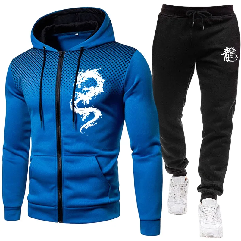 Мужской модный комплект с прин – обзор и цена Mens Fashion Zip Up