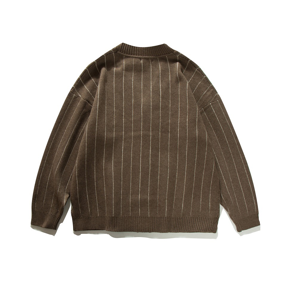 Весенне-осенний полосатый кард – обзор и цена Men'S Fashion V Neck Sweater